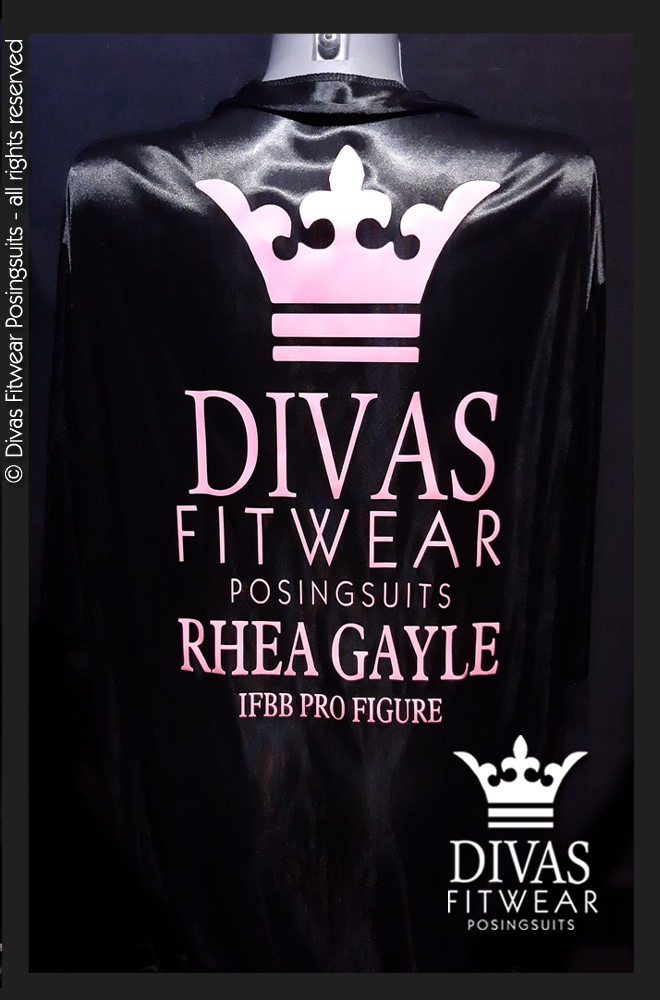 Divas Fitwear Satin Backstage Robe - Black/Pink