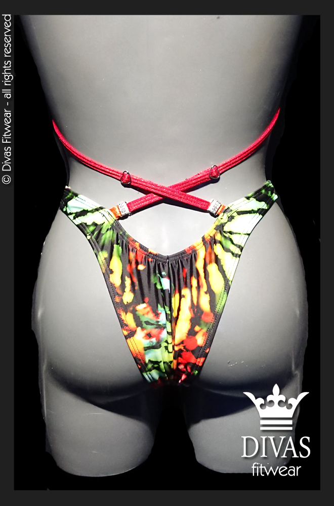 PRACTICE Cross Back Figure Suit  ' Floral Tye Dye'