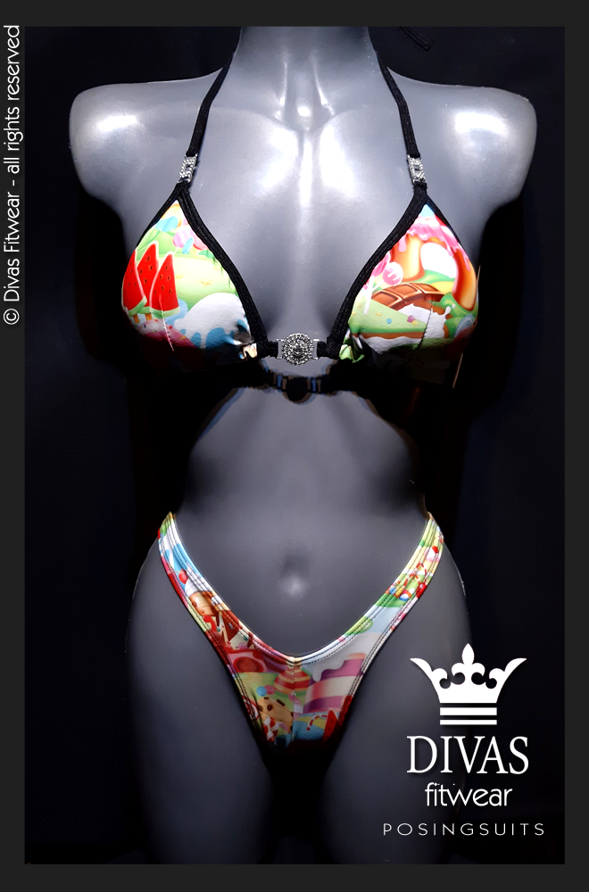 PRACTICE Cross Back Figure Suit ' Candy Land'