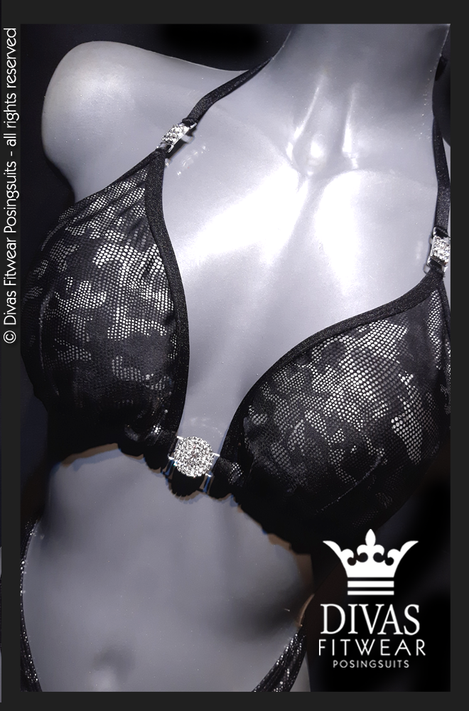 PRACTICE Cross Back Figure Suit 'Camo - black'