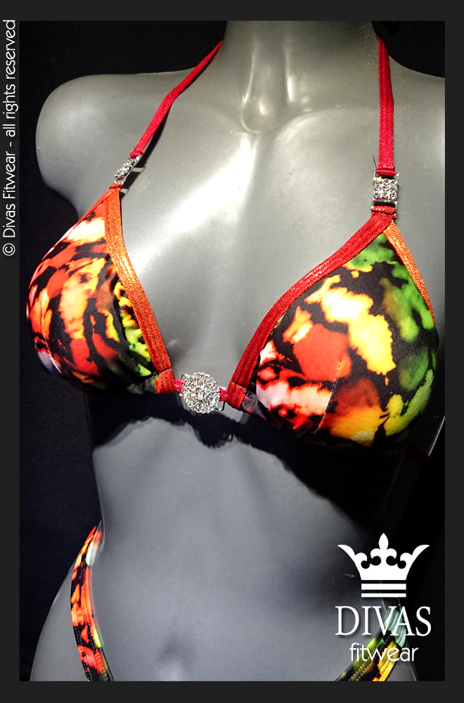 PRACTICE Cross Back Figure Suit  ' Floral Tye Dye'