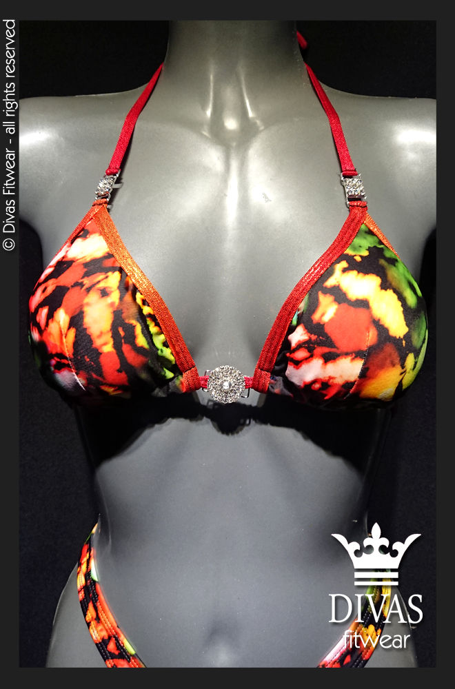 PRACTICE Cross Back Figure Suit  ' Floral Tye Dye'