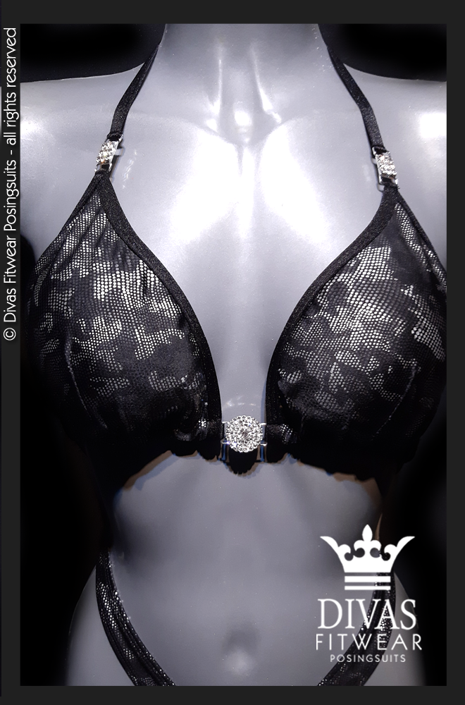 PRACTICE Cross Back Figure Suit 'Camo - black'