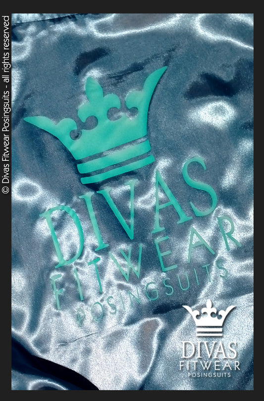 Satin Personalised Backstage Robe - Teal/Aqua