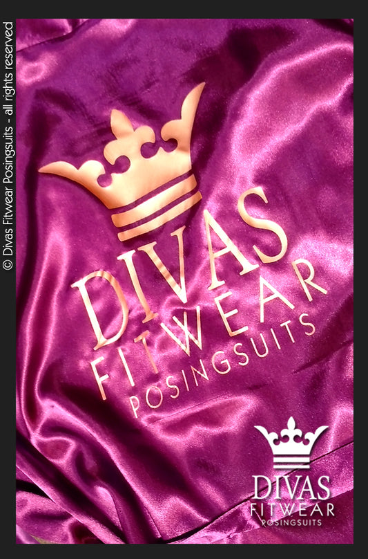 Satin Personalised Backstage Robe - Purple/Rose Gold