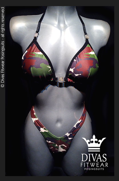 PRACTICE Cross Back Figure Suit  'Army'