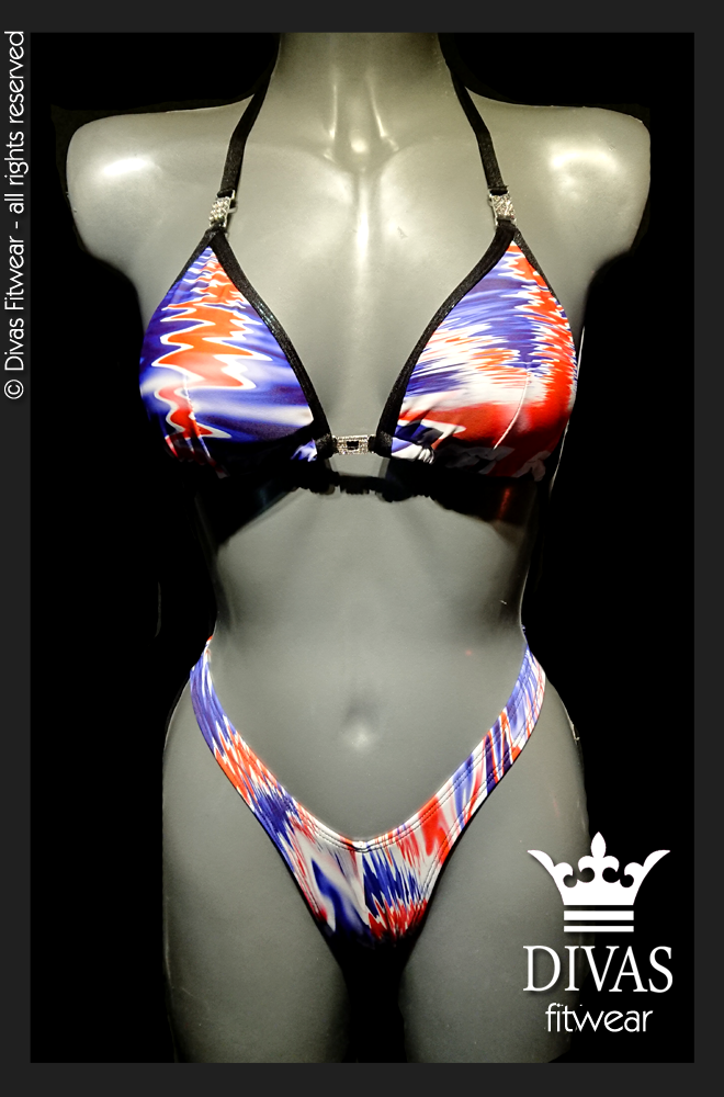 PRACTICE Cross Back Figure Suit  'Union Jack'