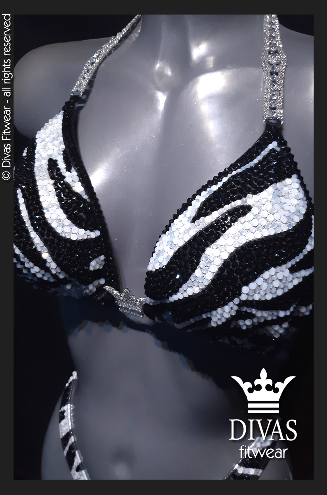 RENTAL Cross Back Figure  Suit  'Zebra'